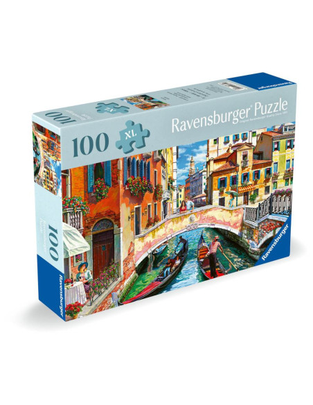 RVSPA01365,Ravensburger - Puzzle pentru varstnici Venetia cu sablon de imagine si suport din carton 100 piese mari XL
