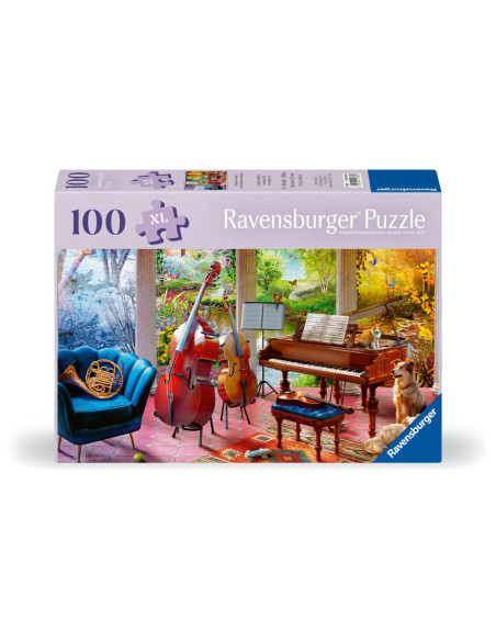 RVSPA01366,Ravensburger - Puzzle pentru varstnici anotimpuri muzicale cu sablon de imagine si suport din carton 100 piese mari X