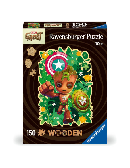 RVSPA01459,Ravensburger - Puzzle contur din lemn Marvel Groot 150 piese