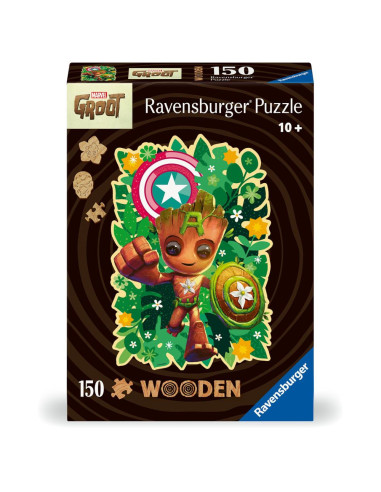RVSPA01459,Ravensburger - Puzzle contur din lemn Marvel Groot 150 piese
