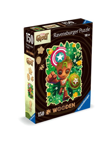RVSPA01459,Ravensburger - Puzzle contur din lemn Marvel Groot 150 piese