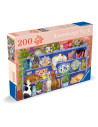 RVSPA01367,Ravensburger - Puzzle pentru varstnici pisicute pe raft cu sablon de imagine si suport din carton 200 piese mari XL