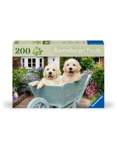 RVSPA01368,Ravensburger - Puzzle pentru varstnici Golden Retriever cu sablon de imagine si suport din carton 200 piese mari XL