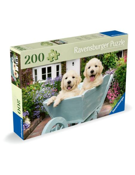 RVSPA01368,Ravensburger - Puzzle pentru varstnici Golden Retriever cu sablon de imagine si suport din carton 200 piese mari XL