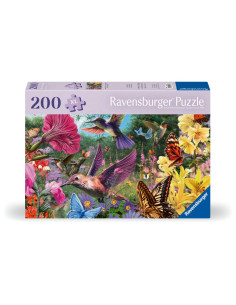 RVSPA01369,Ravensburger - Puzzle pentru varstnici pasari Colibri si fluturi cu sablon de imagine si suport din carton 200 piese  2