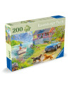 RVSPA01370,Ravensburger - Puzzle pentru varstnici casa pe malul lacului cu sablon de imagine si suport din carton 200 piese mari