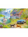 RVSPA01370,Ravensburger - Puzzle pentru varstnici casa pe malul lacului cu sablon de imagine si suport din carton 200 piese mari