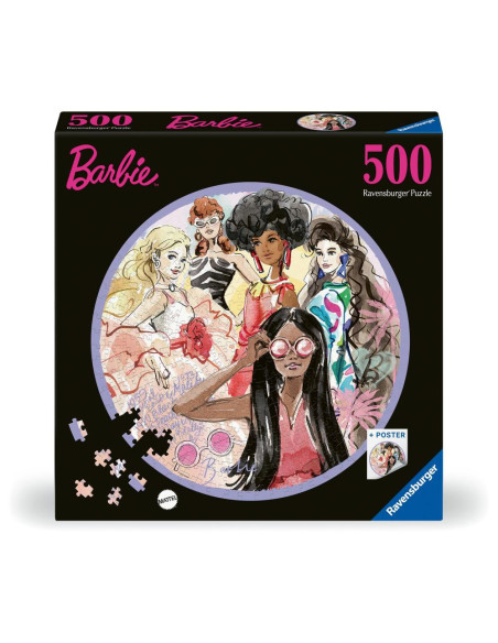 RVSPA01494,Ravensburger - Puzzle cerc Barbie 500 piese