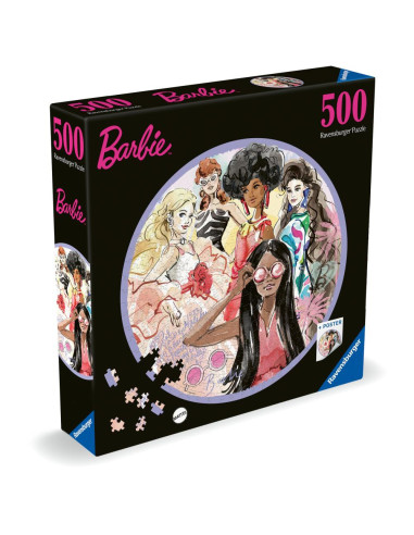 RVSPA01494,Ravensburger - Puzzle cerc Barbie 500 piese
