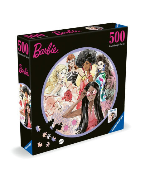 RVSPA01494,Ravensburger - Puzzle cerc Barbie 500 piese