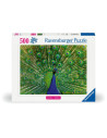 RVSPA01332,Ravensburger - Puzzle animale colorate paun 500 piese