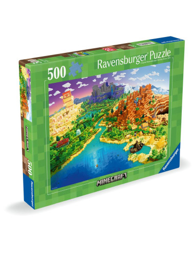 RVSPA01568,Ravensburger - Puzzle lumea Minecraft 500 piese