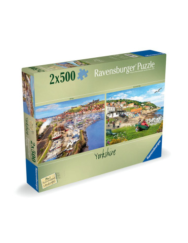 RVSPA00011,Ravensburger - Puzzle peisaje pitoresti Yorkshire Whitby si Runswick Bay 2x500 piese