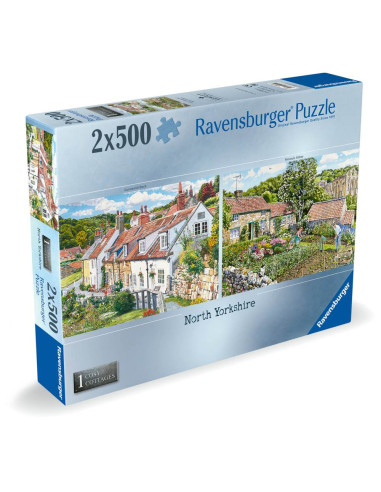RVSPA00024,Ravensburger - Puzzle casute cozy din nordul Yorkshire 2x500 piese