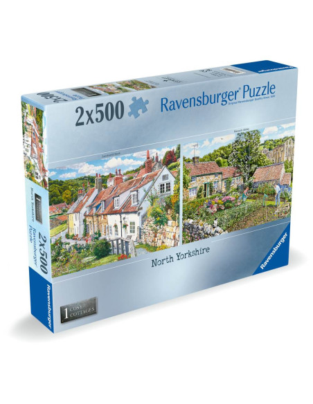 RVSPA00024,Ravensburger - Puzzle casute cozy din nordul Yorkshire 2x500 piese