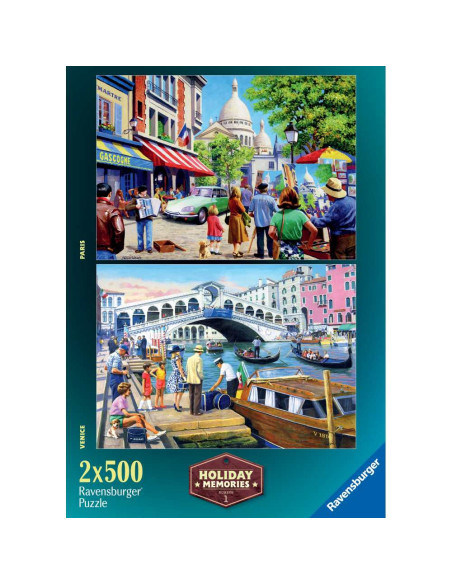 RVSPA01272,Ravensburger - Puzzle amintiri din vacanta 2x500 piese