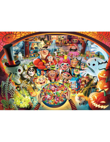 RVSPA01348,Ravensburger - Puzzle Halloween trick or treat 1000 piese