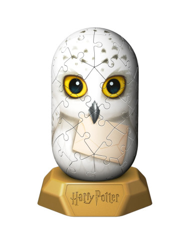RVS3D08003,Ravensburger - Puzzle 3D Hylkies Harry Potter mini figurina de colectie Hedwig 54 piese