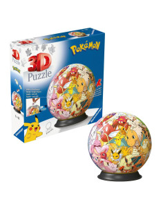 RVS3D11595,Ravensburger - Puzzle 3D bila personaje Pokemon 72 piese