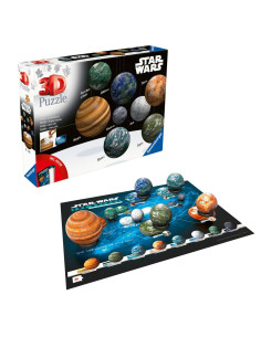RVS3D11577,Ravensburger - Puzzle 3D planetele din galaxia Star Wars 531 piese
