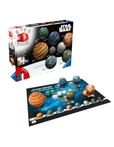 RVS3D11577,Ravensburger - Puzzle 3D planetele din galaxia Star Wars 531 piese