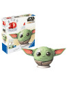 RVS3D11556,Ravensburger - Puzzle 3D Star Wars The Mandalorian figurina Grogu cu urechi 72 piese
