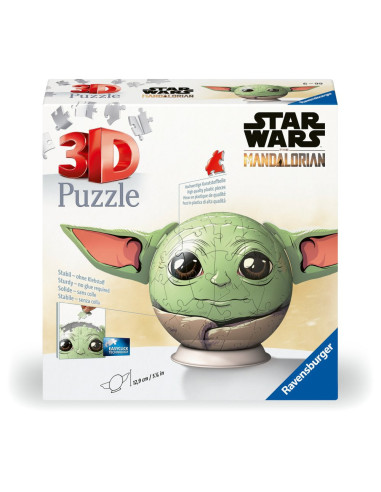 RVS3D11556,Ravensburger - Puzzle 3D Star Wars The Mandalorian figurina Grogu cu urechi 72 piese