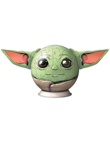 RVS3D11556,Ravensburger - Puzzle 3D Star Wars The Mandalorian figurina Grogu cu urechi 72 piese