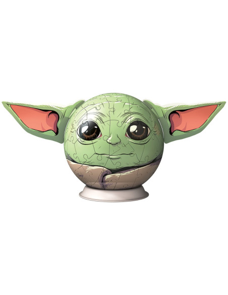 RVS3D11556,Ravensburger - Puzzle 3D Star Wars The Mandalorian figurina Grogu cu urechi 72 piese