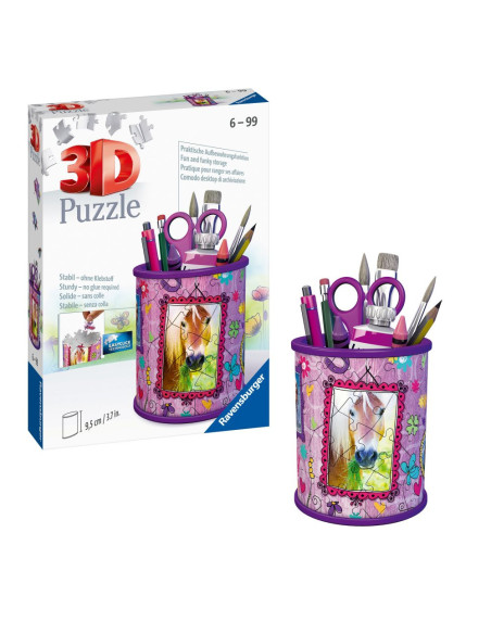 RVS3D11175,Ravensburger - Puzzle 3D suport pixuri calut 54 piese