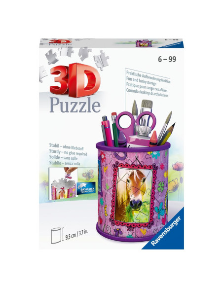 RVS3D11175,Ravensburger - Puzzle 3D suport pixuri calut 54 piese