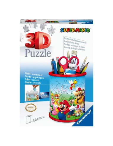 RVS3D11255,Ravensburger - Puzzle 3D suport pixuri Super Mario 54 piese