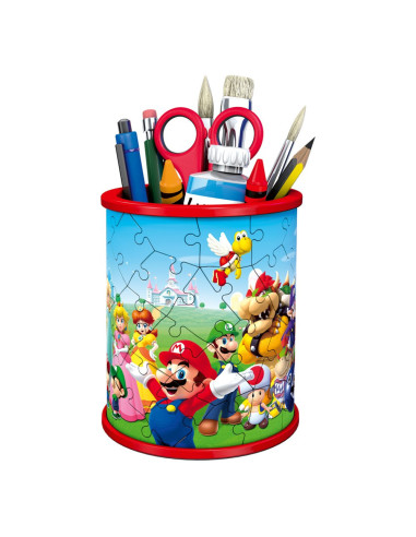 RVS3D11255,Ravensburger - Puzzle 3D suport pixuri Super Mario 54 piese