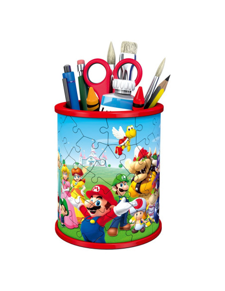 RVS3D11255,Ravensburger - Puzzle 3D suport pixuri Super Mario 54 piese