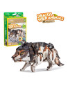 CUDS1073h,Cubic Fun - National Geographic Animale Salbatice Puzzle 3D Lup Cenusiu 58 piese