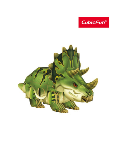 CUDS1168h,Cubic Fun - National Geographic Dinozauri Puzzle 3D Triceratops 61 piese