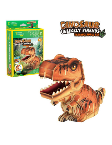 CUDS1169h,Cubic Fun - National Geographic Dinozauri Puzzle 3D Tiranozaur 47 piese