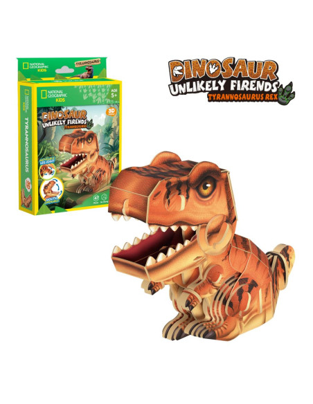 CUDS1169h,Cubic Fun - National Geographic Dinozauri Puzzle 3D Tiranozaur 47 piese