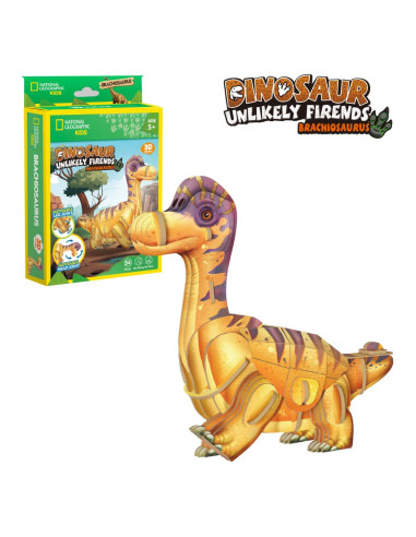 CUDS1170h,Cubic Fun - National Geographic Dinozauri Puzzle 3D Brahiozaur 54 piese