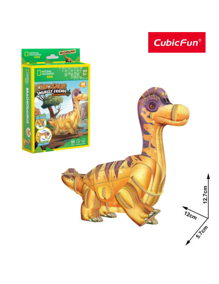 CUDS1170h,Cubic Fun - National Geographic Dinozauri Puzzle 3D Brahiozaur 54 piese
