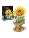 CUW3303h,Cubic Fun - Buchet de flori 3D Floarea Soarelui 102 piese