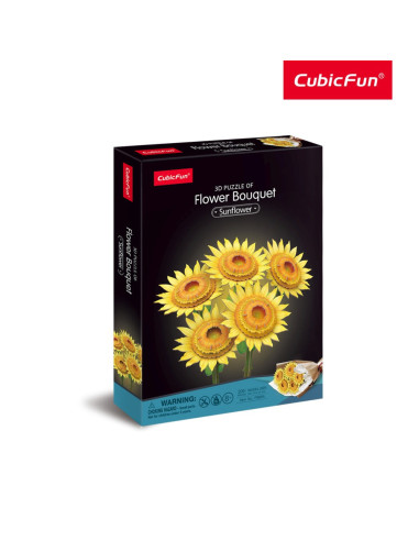 CUP866h,Cubic Fun - Buchet de Floarea Soarelui 3D 180 piese