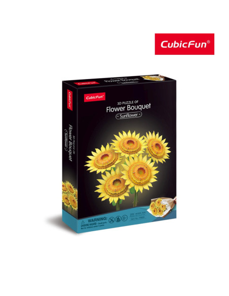 CUP866h,Cubic Fun - Buchet de Floarea Soarelui 3D 180 piese