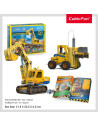 CUDS1131h,Cubic Fun - Joc Educativ STEM National Geographic puzzle 3D Excavator si Stivuitor