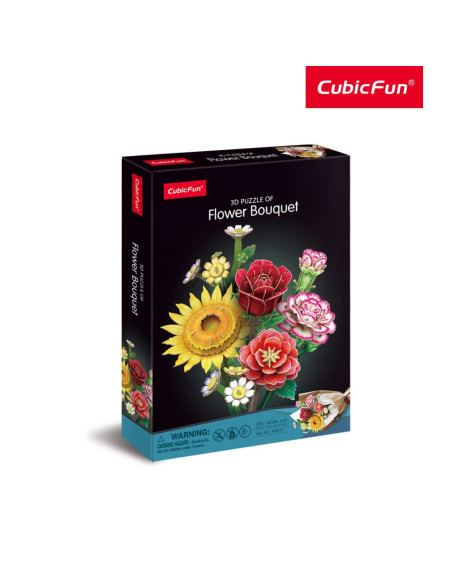 CUP867h,Cubic Fun - Buchet de Flori asortate 3D 363 piese
