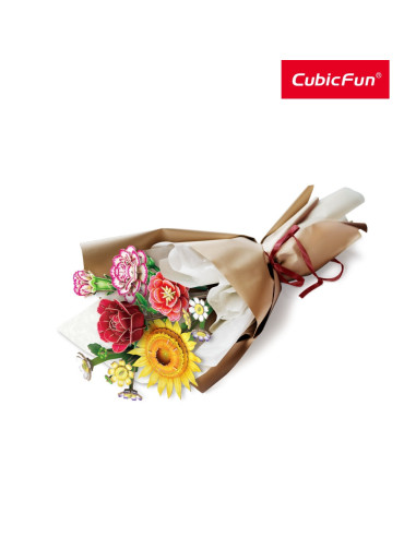 CUP867h,Cubic Fun - Buchet de Flori asortate 3D 363 piese
