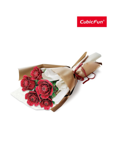 CUP865h,Cubic Fun - Buchet de Trandafiri 3D 265 piese