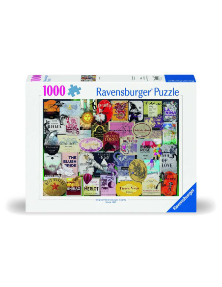 RVSPA00547,Ravensburger - Puzzle colectia etichete de vin 1000 piese design nou
