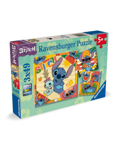 RVSPC04114,Ravensburger - Puzzle Disney Stitch 3x49 piese