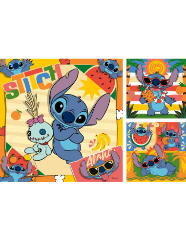 RVSPC04114,Ravensburger - Puzzle Disney Stitch 3x49 piese
